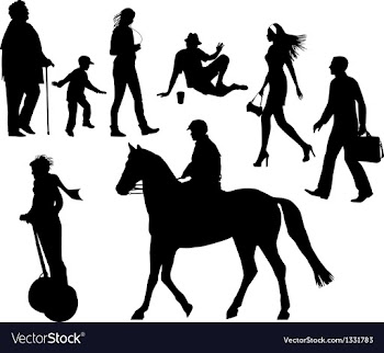  					Several people on the street city live vector image														