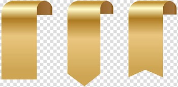 Several ribbons, Banner Paper , banner gold transparent background PNG clipart