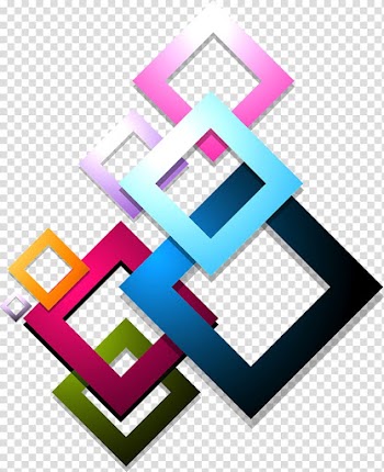 Several square assorted-color illustration, Rhombus Euclidean Color, Colorful squares transparent background PNG clipart