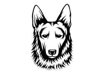 Severe outline german shepherd muzzle tattoo design - Tattooimages.biz