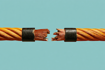 Severed Copper Power Cable