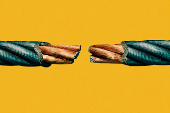 Severed Copper Power Cable