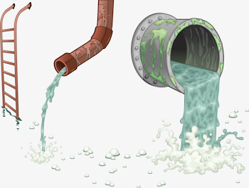 Sewage Discharge Pipe, Stairs, Polluted Water, Pipeline PNG Image ...