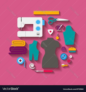 Sewing design concept set style flat vector image