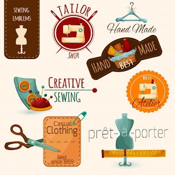 Sewing emblems set