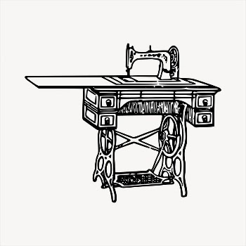 Sewing machine  clipart, vintage | Free Vector - rawpixel