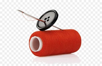 Sewing needle Button Clip art - Red sewing needle 
