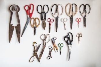Sewing Scissors Hanging On Wall