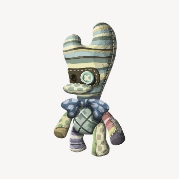 Sewn butler character clipart, Glitch | Free PSD - rawpixel