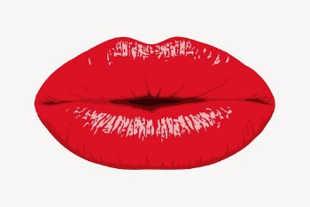 Sexy red lips clipart, Valentine's | Free Photo - rawpixel