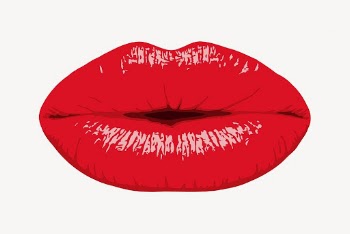 Sexy red lips collage element, | Free Vector - rawpixel