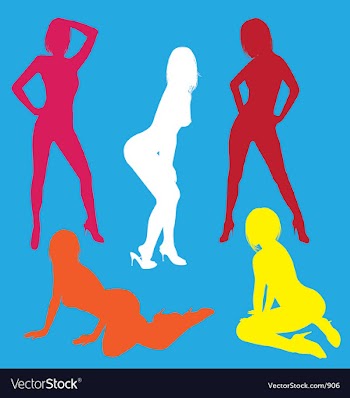 Sexy silhouette collection vector image
