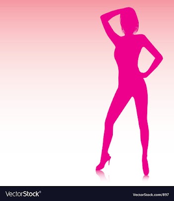 Sexy silhouette hands on head vector image