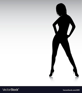 Sexy silhouette hands on hips vector image