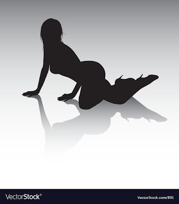 Sexy silhouette lying down vector image