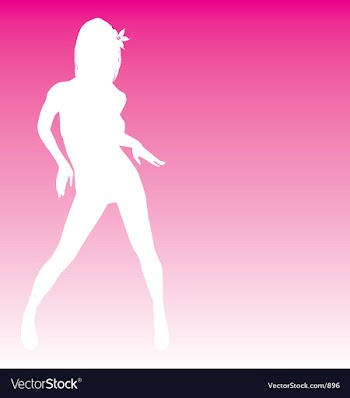 Sexy silhouette tropical dancer vector image