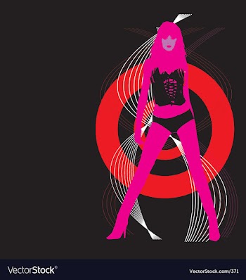 Sexy silhouette vector image