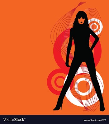 Sexy silhouette vector image