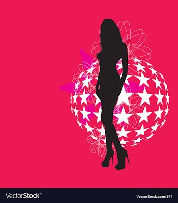 Sexy silhouette vector image