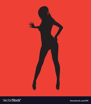 Sexy silhouette vector image