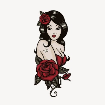 Sexy tattooed woman collage element, | Free PSD - rawpixel
