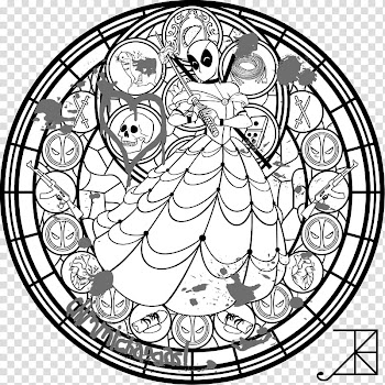 SG Deadpool Line Art transparent background PNG clipart