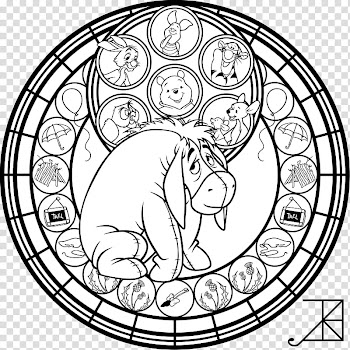 SG Eeyore line art transparent background PNG clipart