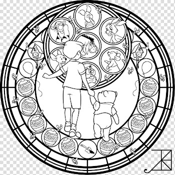 SG Winnie the Pooh line art transparent background PNG clipart