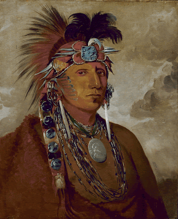 Sh&oacute;-me-k&oacute;s-see, The Wolf, a Chief | Free Photo - rawpixel