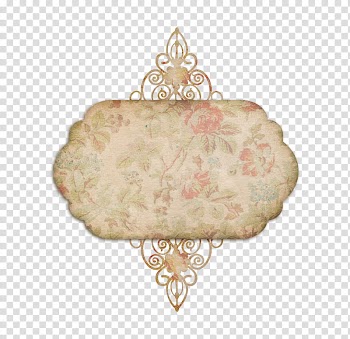 Shab, brown and red floral frame graphic transparent background PNG clipart