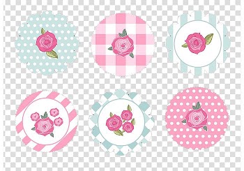 Shabby chic Beach rose Pink, Plaid Rose transparent background PNG clipart