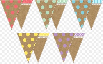 Shabby chic Hessian fabric Classroom School - pennant 