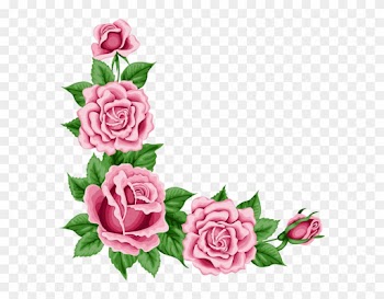 Shabby Chic Rose Clipart 5 By Karen - Roses Corner Border Png