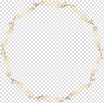 Shadow Graphics, Floral Gold Round Border , round brown frame illustration transparent background PNG clipart