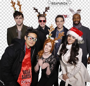 Shadowhunters, seven people with Christmas costumes transparent background PNG clipart