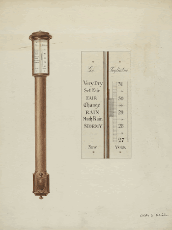 Shaker Barometer (ca.1937) by Alois | Free Photo - rawpixel