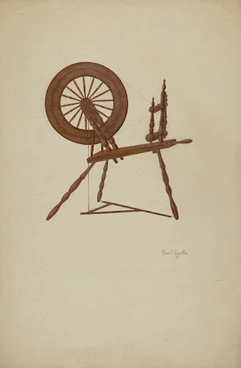 Shaker Spinning Wheel Flax (ca.1941) | Free Photo - rawpixel