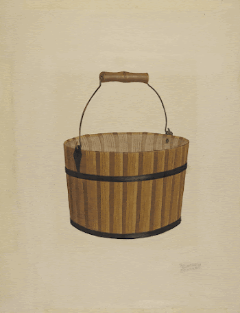 Shaker Wooden Bucket (1935&ndash;1942) by Eugene | Free Photo - rawpixel