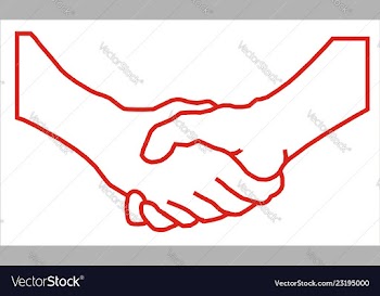Shaking hand vector image