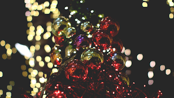 Shallow Focus of Christmas Ornaments