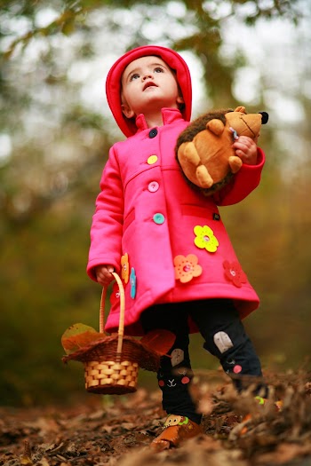 Shallow Focus Photo Of Girl Wearing Pink Coat Holding Wicker Basket