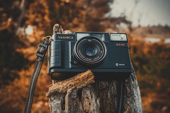 Shallow Focus Photography of Black Yashica Film Camera during Dawn