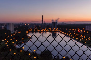 shallow focus photography of cyclone fence