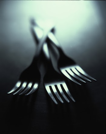 shallow focus photography of three forks
