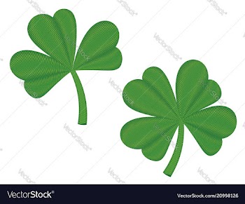 Shamrock digital embroidery vector image