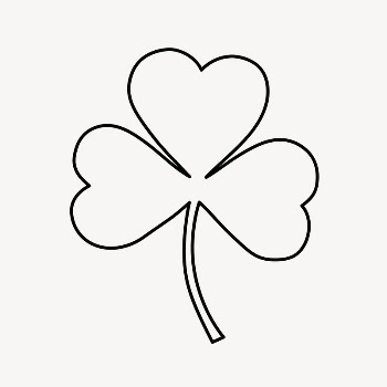 Shamrock doodle clipart, cute black | Free PSD Illustration - rawpixel