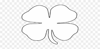 Shamrock Four Leaf Clover Clip Art - 4 Leaf Clover Template