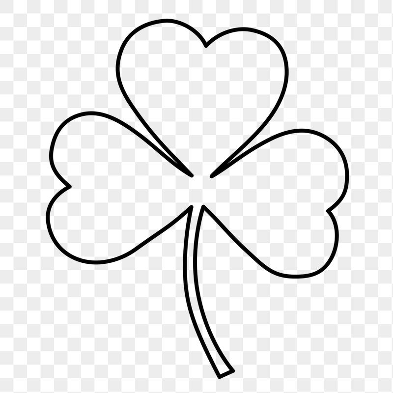 Shamrock png doodle sticker, black | Free PNG Illustration - rawpixel