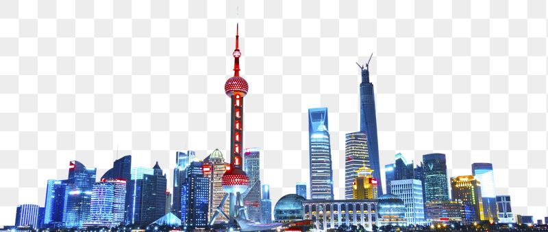 Shanghai cityscape png border, transparent | Free PNG - rawpixel