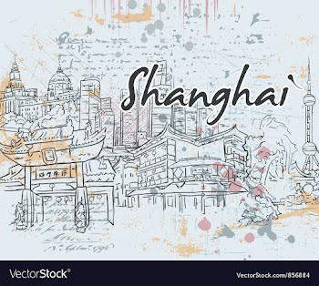 Shanghai doodles vector image